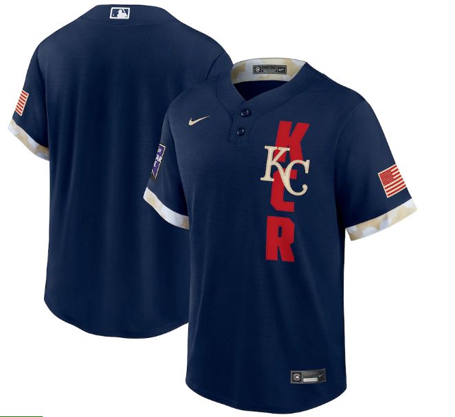 Cheap Men Kansas City Royals Blue 2021 All Star Game Nike MLB Jersey